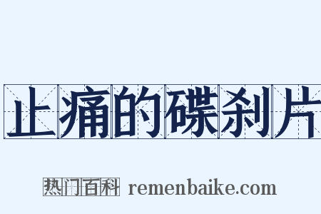 止痛的碟刹片是什么意思的图片